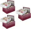 Three sets of Christmas ornament storage boxes are displayed against a white background. Produktbild-Vorschau