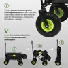 Bollerwagen faltbar mit Vollgummi Rädern, Hecktasche und Produktbild-Vorschau 3