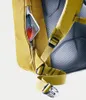 Close-up view of a backpack's side pocket with a smartphone inside, showing straps and buckles. Produktbild-Vorschau