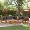 vidaXL 6-tlg. Gartensofa-Set mit Kissen Holz Akazie & Seil Produktbild-Vorschau 2
