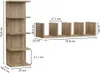 Hängeregal Wandregal 5 offene Fächer - Torro Eiche - Produktbild-Vorschau 4