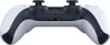 The back of a white and black PlayStation 5 controller. Produktbild-Vorschau