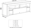 SONNI  Lowboard TV-Schränke Schwarz Hochglanz mit LED Produktbild-Vorschau 7