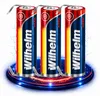 3 x Lithium Ionen Akku Wilhelm 3,7 V LÖTFAHNE U Form 800 Produktbild-Vorschau 1