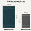 Komfortec 8er Handtuch Set aus 100% Baumwolle, 4 Badetücher Produktbild-Vorschau 3