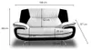 Emoebel24 Sofa 3-Sitzer  Couch Kunstleder 198x87x89 cm ONYX Produktbild-Vorschau 6
