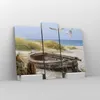 Bild auf Leinwand - Leinwandbild - 3 Teile - Strand Möwen Produktbild-Vorschau 4