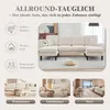 Wohnlandschaft Beige U Form Sofa Grosses 4 Sitzer Couch mit Produktbild-Vorschau 8