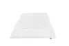A white quilted blanket or comforter is laid flat on a white background. Voir les images du produit