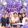 ZERODECO Lila Silber Geburtstagsdeko Set mit Ballons und Produktbild-Vorschau 2