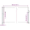 vidaXL Tenda laterale estensibile marrone 140x600 cm Anteprima dell’immagine prodotto 8