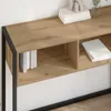 vidaXL Bijzettafeltje, handgemaakt, eikenhout, 100 x 36 x Productafbeelding-voorbeeld 4