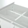 Close-up view of an open white drawer with internal dividers and a circular indentation on one of the dividers. Anteprima dell’immagine prodotto