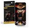 A product package for a screen protector is shown next to a smartphone displaying a graphic. Produktbild-Vorschau