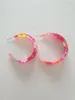 O33122-14 pink-bunt Damen Blumen Muster Ohrstecker Produktbild-Vorschau 2