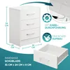 CASARIA® Nachttisch Weiß 3 Schubladen Kabelführung Produktbild-Vorschau 2