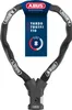 A bicycle chain lock with its packaging tag. Produktbild-Vorschau