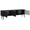 A black media console with open doors and legs is shown against a white background. Anteprima dell’immagine prodotto