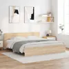 vidaXL Bettgestell mit Kopfteil Sonoma-Eiche 180x200 cm Produktbild-Vorschau 2