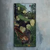 Wanduhr Bürouhr Leinwand Bild 30x60 Malerei Dschungel Tiere Produktbild-Vorschau 2