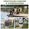 Skládací rybářská židle UISEBRT Outdoor, krémová, s pevným Náhled obrázku produktu 6