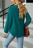 ASKSA Damen V-Ausschnitt Langarm T-Shirt Elegant Produktbild-Vorschau 5