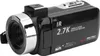 A black digital camcorder with silver accents is shown against a white background. Produktbild-Vorschau