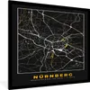 MuchoWow® Gerahmtes Poster Nürnberg - Stadtplan - Karte - Produktbild-Vorschau 1