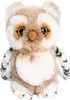 A plush owl toy is shown against a white background. Voir les images du produit