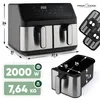 ProfiCook Heißluftfritteuse | Zeitgleich-fertig-System | 9L Produktbild-Vorschau 7