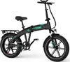 A black folding electric bicycle is shown against a white background. Produktbild-Vorschau