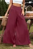 ASKSA Damen Leinenhose Sommer Elegant Hohe Taille Weites Produktbild-Vorschau 4