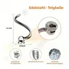 304 Edelstahl Knethaken für KitchenAid 4,5-5 QT,Rostfreier Produktbild-Vorschau 2