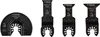 A set of four oscillating tool blades on a white background. Produktbild-Vorschau