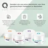 Marketing image showing product samples and explanatory icons. Anteprima dell’immagine prodotto