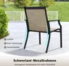 An outdoor patio scene with a chair and some greenery. Produktbild-Vorschau