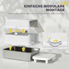 PawHut Katzenklo XL Katzentoilette aus Edelstahl mit Produktbild-Vorschau 7