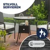 CASARIA® Table de jardin en polyrotin Noir 60 cm résistant Voir les images du produit 3