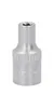 A close-up studio shot of a single silver Torx E-socket wrench bit on a white background. Podgląd zdjęcia produktu