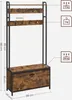 Meuble à chaussures Loft avec étagère et rack brun et noir Voir les images du produit 3