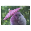 MuchoWow® Schreibtischunterlage Hamster mit rosa Produktbild-Vorschau 1