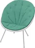 A green cushion on a silver chair. Produktbild-Vorschau