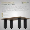 HAGO24 Tischbeine Set 4 Stück Möbelfuß Stahl Schwarz 8x8cm Produktbild-Vorschau 5