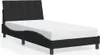 A black bed frame with a white mattress is shown against a white background. Podgląd zdjęcia produktu