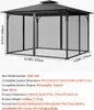 VEVOR zanzariera per gazebo, zanzariera, adatta per gazebo Anteprima dell’immagine prodotto 7