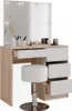 A vanity table with a mirror and stool, set against a white background. Náhled obrázku produktu