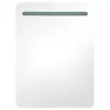 ZMH LED-Bad-Spiegelschrank Weiß und Eichen-Optik 60x11x80 Produktbild-Vorschau 4