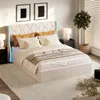 Letto imbottito ProximaX 160x200cm con LED e rete a doghe, Anteprima dell’immagine prodotto 3