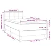 vidaXL Letto a molle con materasso Taupe 100x200 cm in Anteprima dell’immagine prodotto 6