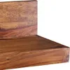 A close-up view of a wooden shelf, showing the grain and texture of the wood. Produktbild-Vorschau